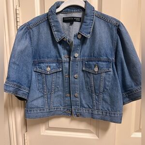 Veronica Beard denim cropped jacket size L